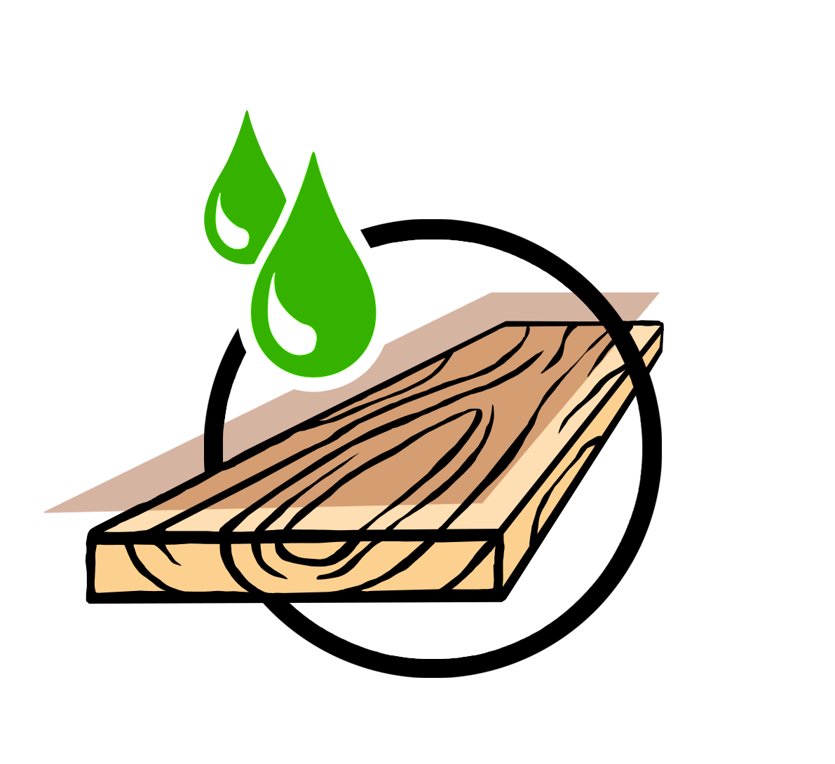 Icono de aceite de madera