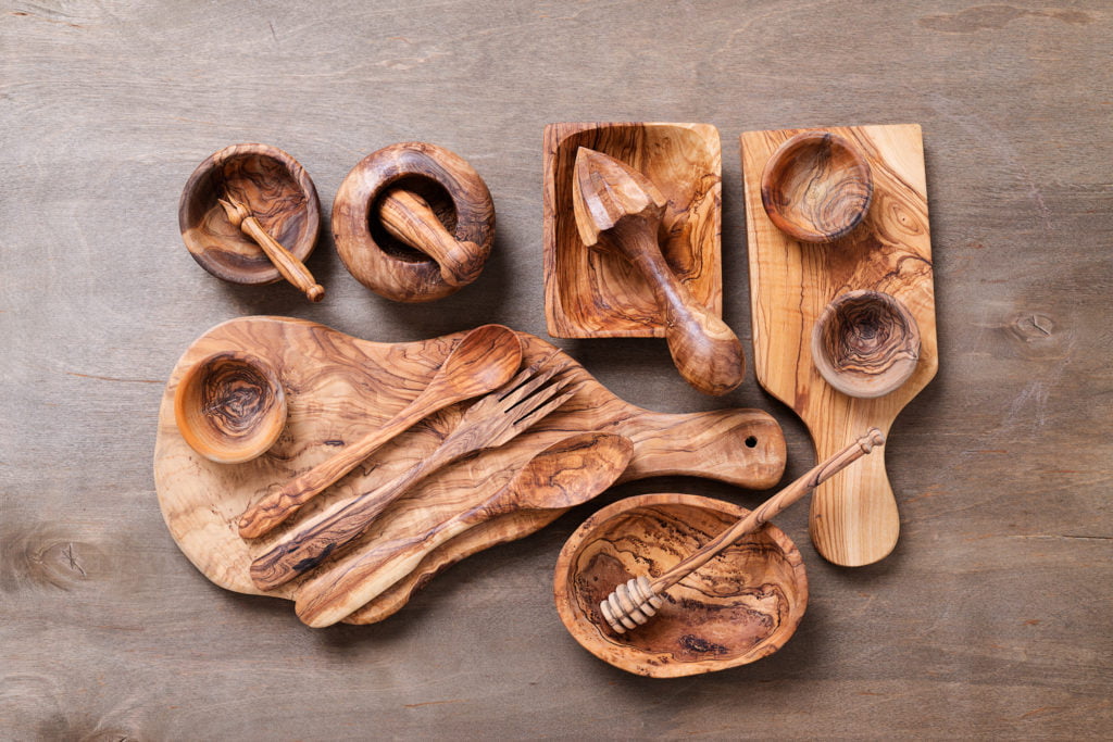 Dekorace dřevěné kuchyňské výrobky
